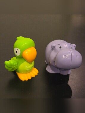 Little People Green Parrot and Hippo Zoo Animals
